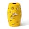 Glitzhome® 18.5" Yellow Iron Cutout Lemon Pattern Solar LED Garden Stool